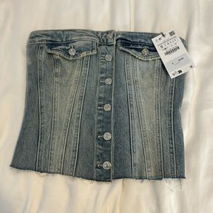 Zara denim tube top. New with tags never worn.